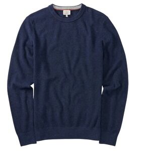 FLAHERTY Men's Jackson Crew Sweater Navy Blue Size M
